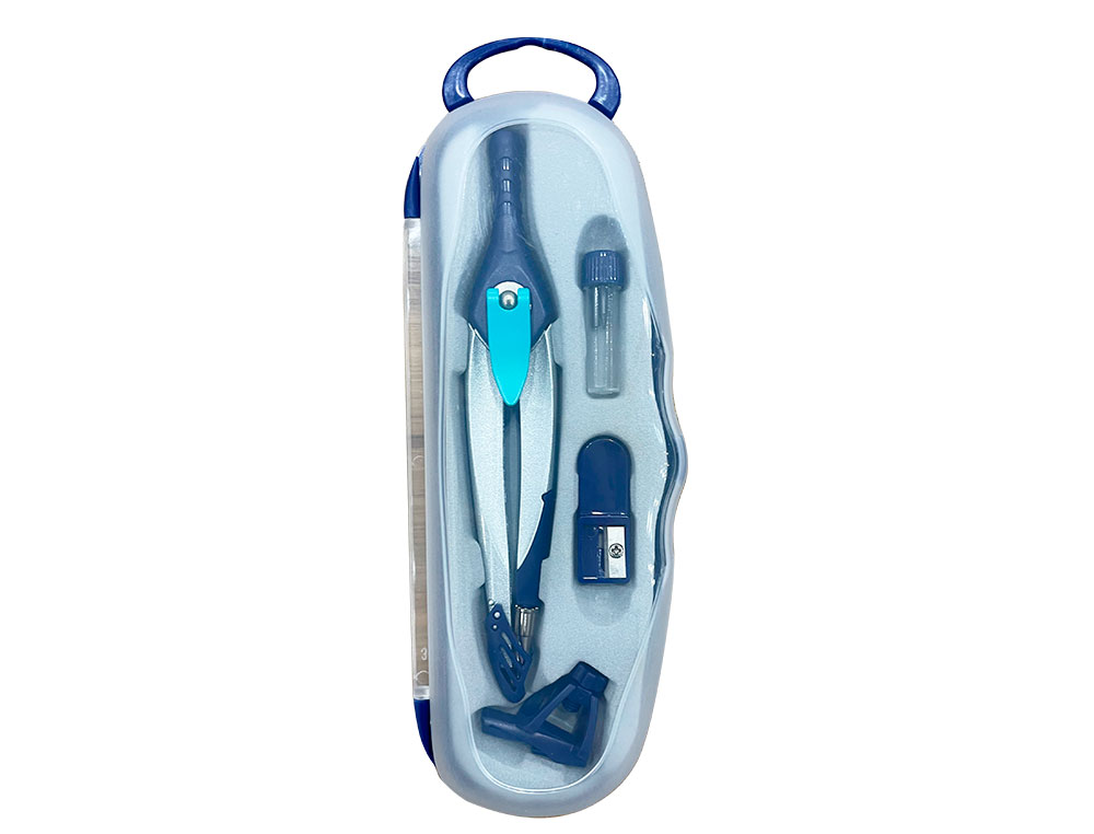 Compasso liderpapel lock device com adaptador universal e tubo de minas cor azul escuro ( Imagem 2 de 5 ) - Preview