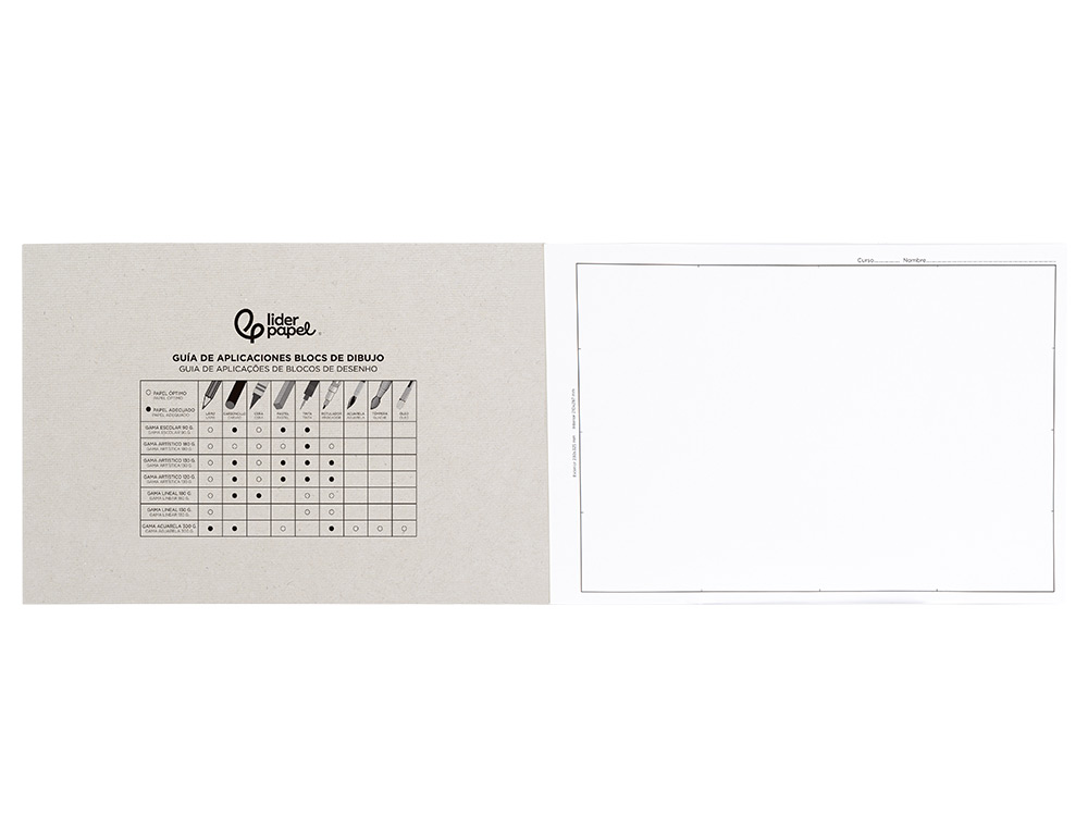 Bloco de desenho liderpapel lineal colado 230x325mm 20 folhas 130gr com esquadria ( Imagem 3 de 9 ) - Preview