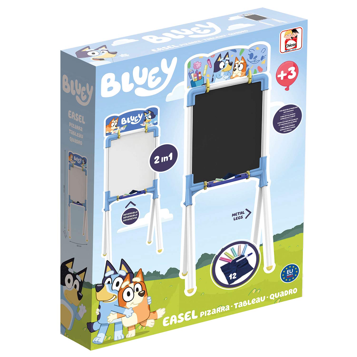 Quadro duplo magnético/ardósia Bluey com acessórios CHICOS ( Imagem 4 de 4 ) - Preview