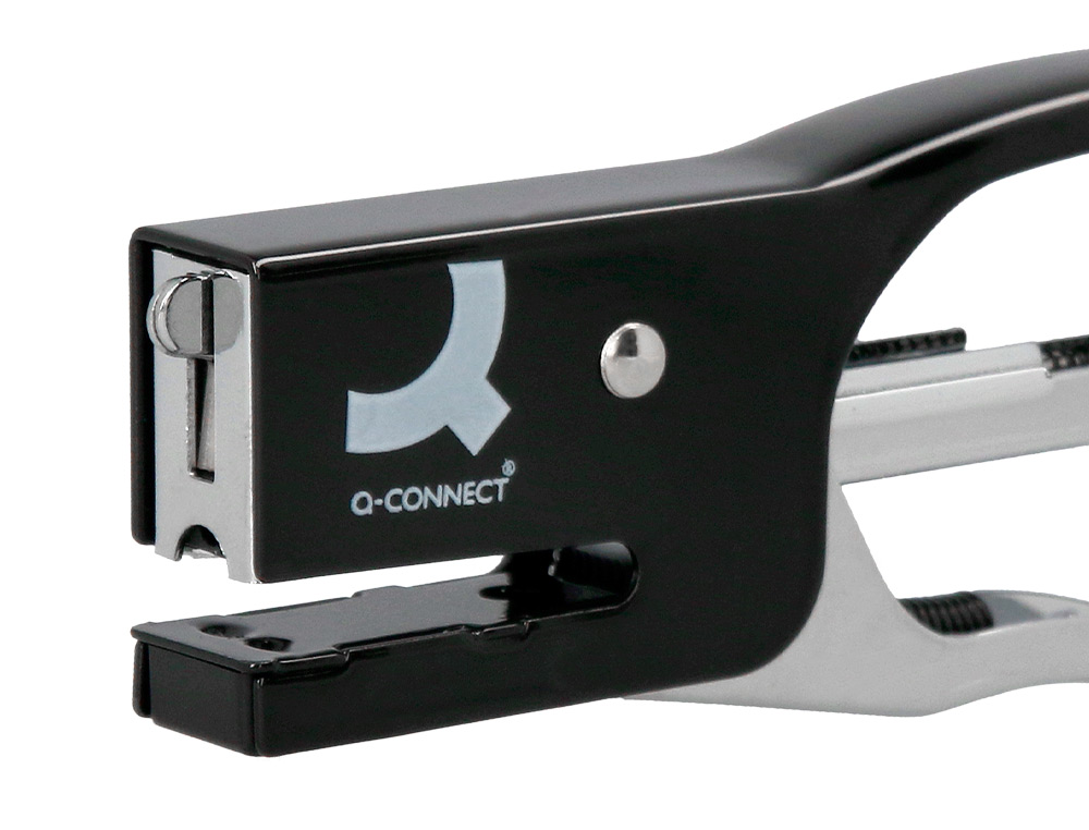 Agrafador q-connect kf22340 de alicate metalico cor preto capacidade 12 folhas usa agrafes nº 10 ( Imagem 5 de 11 ) - Preview