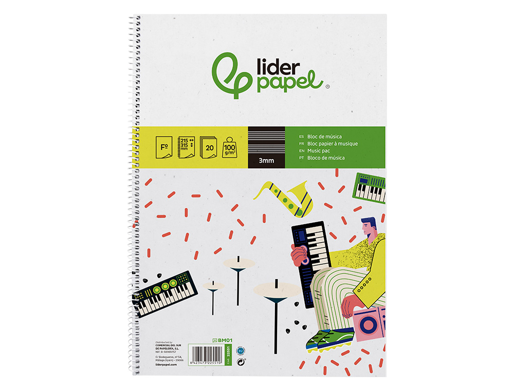 Bloco Música Fólio - Liderpapel - 20 Folhas ( Imagem 2 de 14 ) - Preview