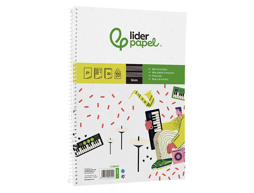 Bloco Música Fólio - Liderpapel - 20 Folhas ( Imagem 5 de 14 ) - Preview