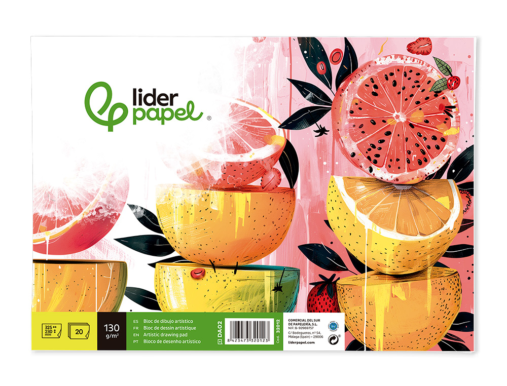 Bloco de desenho liderpapel verona colado folio 20 folhas branco creme ( Imagem 2 de 10 ) - Preview