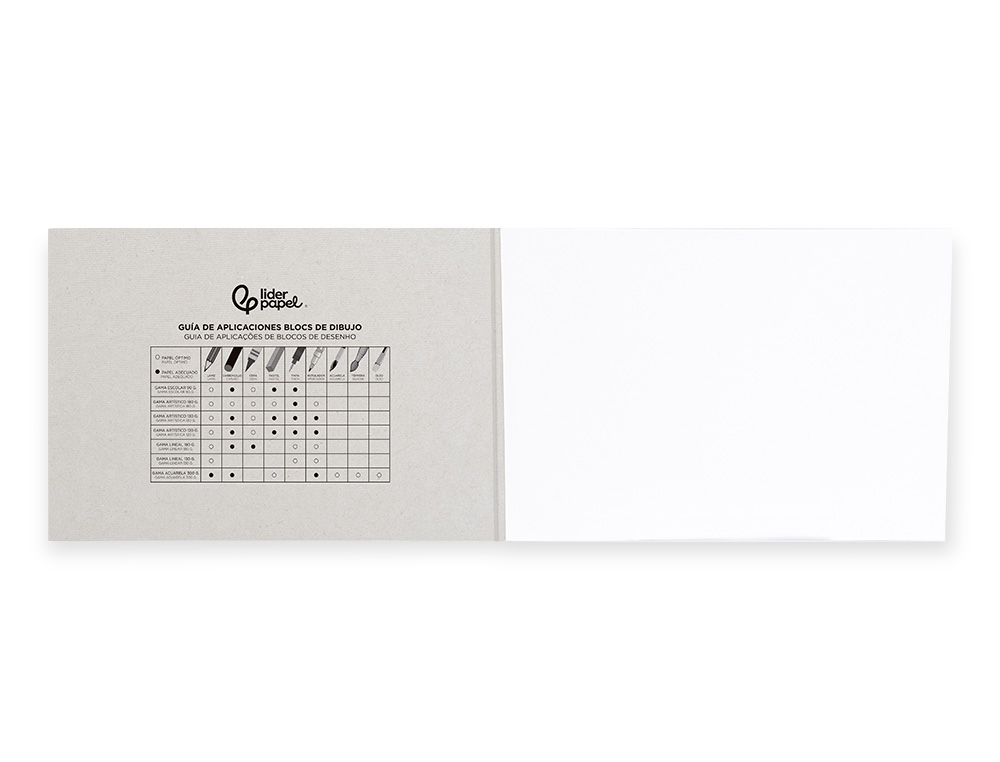 Bloco de desenho liderpapel verona colado folio 20 folhas branco creme ( Imagem 3 de 10 ) - Preview
