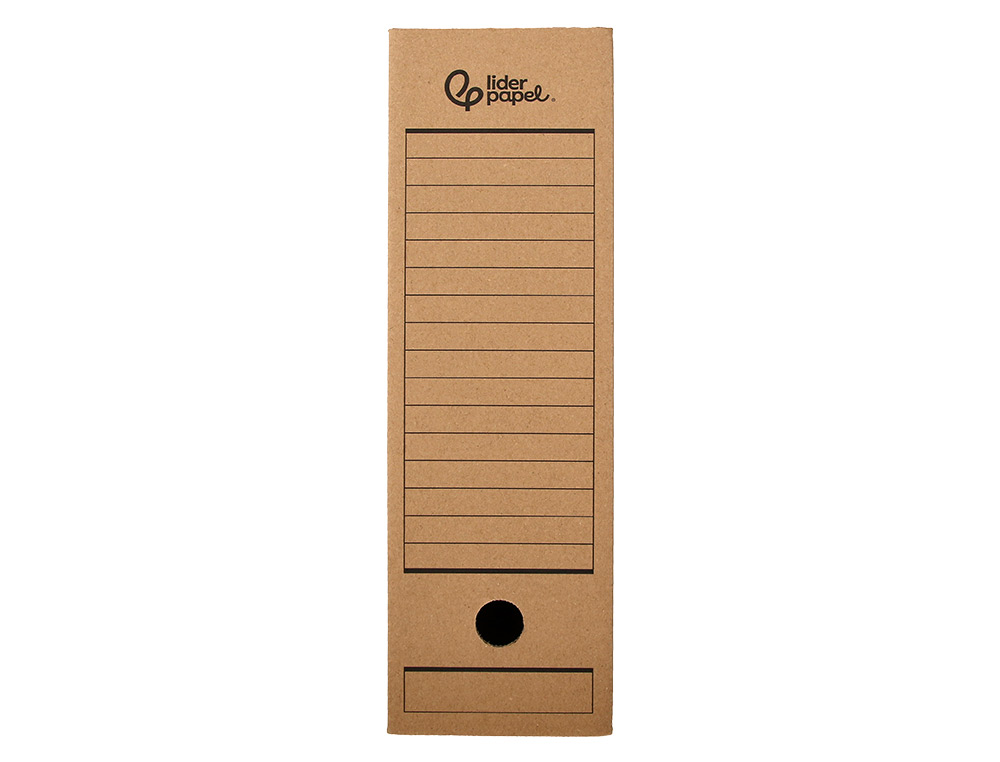 Caixa arquivo definitivo liderpapel folio prolongado cartao reciclado 325 gr lombada 116 mm kraft 388x116x275 mm ( Imagem 2 de 10 ) - Preview