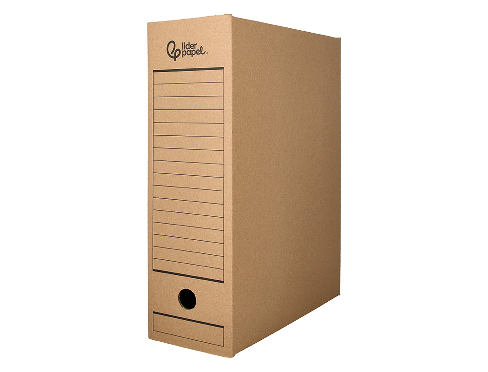 Caixa arquivo definitivo liderpapel folio prolongado cartao reciclado 325 gr lombada 116 mm kraft 388x116x275 mm ( Imagem 3 de 10 ) - Preview