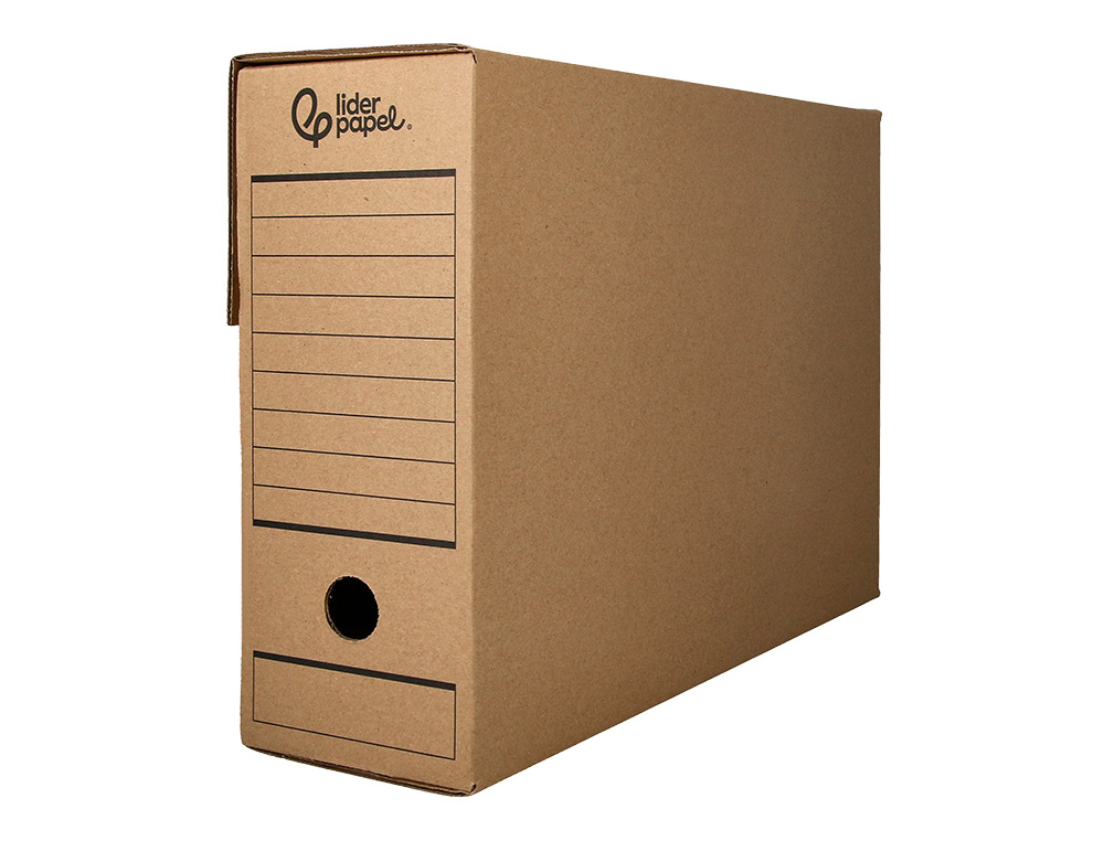 Caixa arquivo definitivo liderpapel folio prolongado cartao reciclado 325 gr lombada 116 mm kraft 388x116x275 mm ( Imagem 5 de 10 ) - Preview