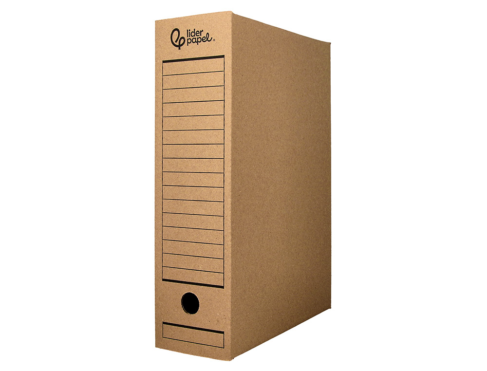 Caixa arquivo definitivo liderpapel folio cartao reciclado 325 gr lombada 100 mm kraft 365x100x251 mm ( Imagem 3 de 10 ) - Preview