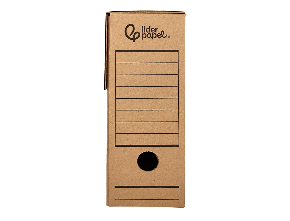 Caixa arquivo definitivo liderpapel folio cartao reciclado 325 gr lombada 100 mm kraft 365x100x251 mm ( Imagem 4 de 10 ) - Preview