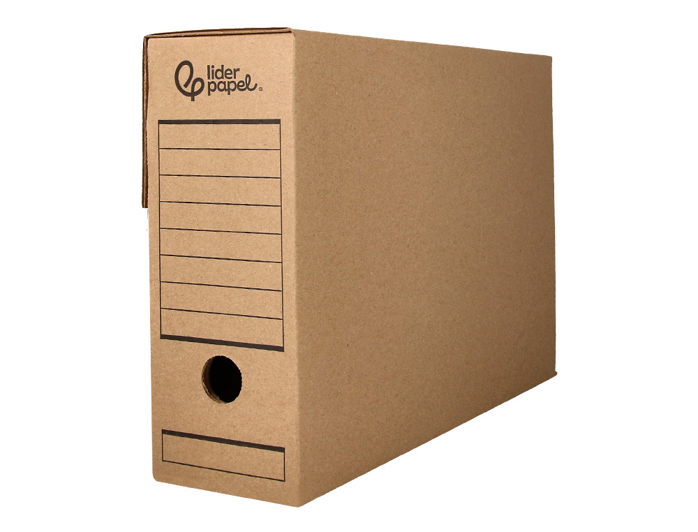 Caixa arquivo definitivo liderpapel folio cartao reciclado 325 gr lombada 100 mm kraft 365x100x251 mm ( Imagem 5 de 10 ) - Preview