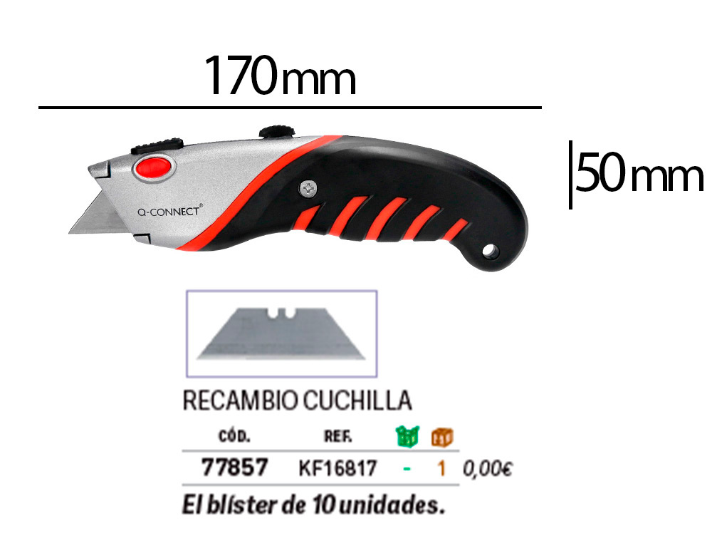 X-ato q-connect sx1500 metalico largo preto e vermelho com cabo de plastico e compartimento para laminas de recarga ( Imagem 3 de 24 ) - Preview