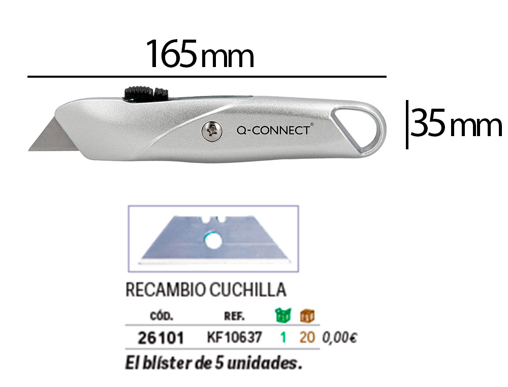 X-Ato Metálico Q-Connect. Lâmina de 18mm ( Imagem 2 de 10 ) - Preview