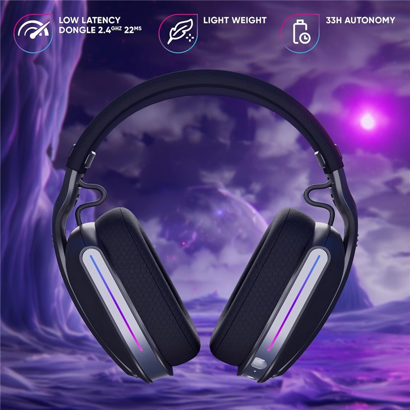 Oniverse - Wireless Gaming Headset Polaris - Eclipse Black (Sem Fios / Multiplataforma) ( Imagem 2 de 3 ) - Preview