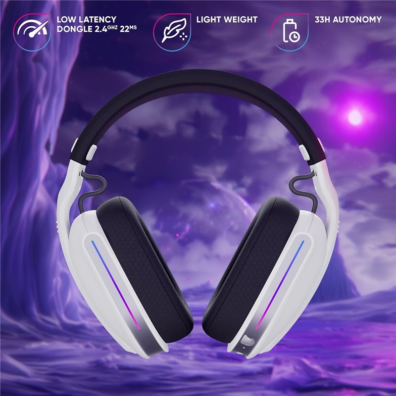 Oniverse - Wireless Gaming Headset Polaris - Celestial White (Sem Fios / Multiplataforma) ( Imagem 2 de 3 ) - Preview