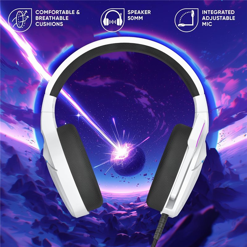 Oniverse - Gaming Headset Meteor - Frost White (Multiplataforma) ( Imagem 2 de 3 ) - Preview