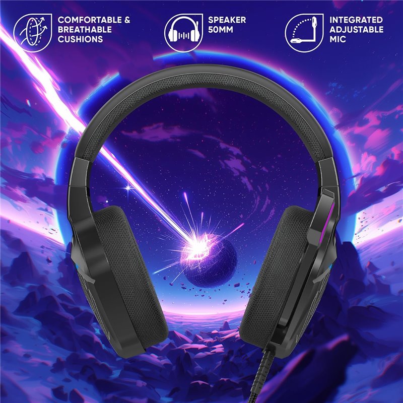 Oniverse - Gaming Headset Meteor - Carbon Black (Multiplataforma) ( Imagem 2 de 3 ) - Preview