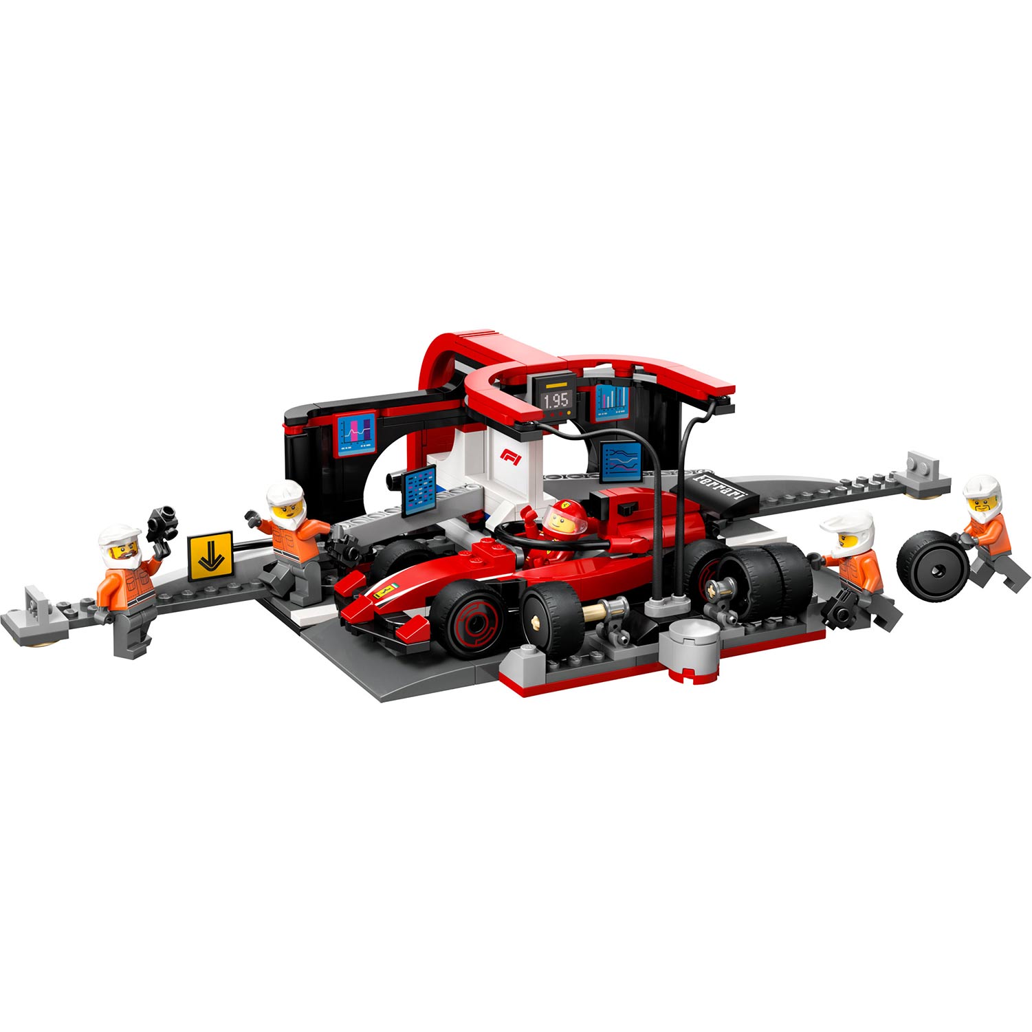 Lego City Boxe De F1 E Equipa Da Boxe Com Carro Da Ferrari 60443 ( Imagem 2 de 4 ) - Preview
