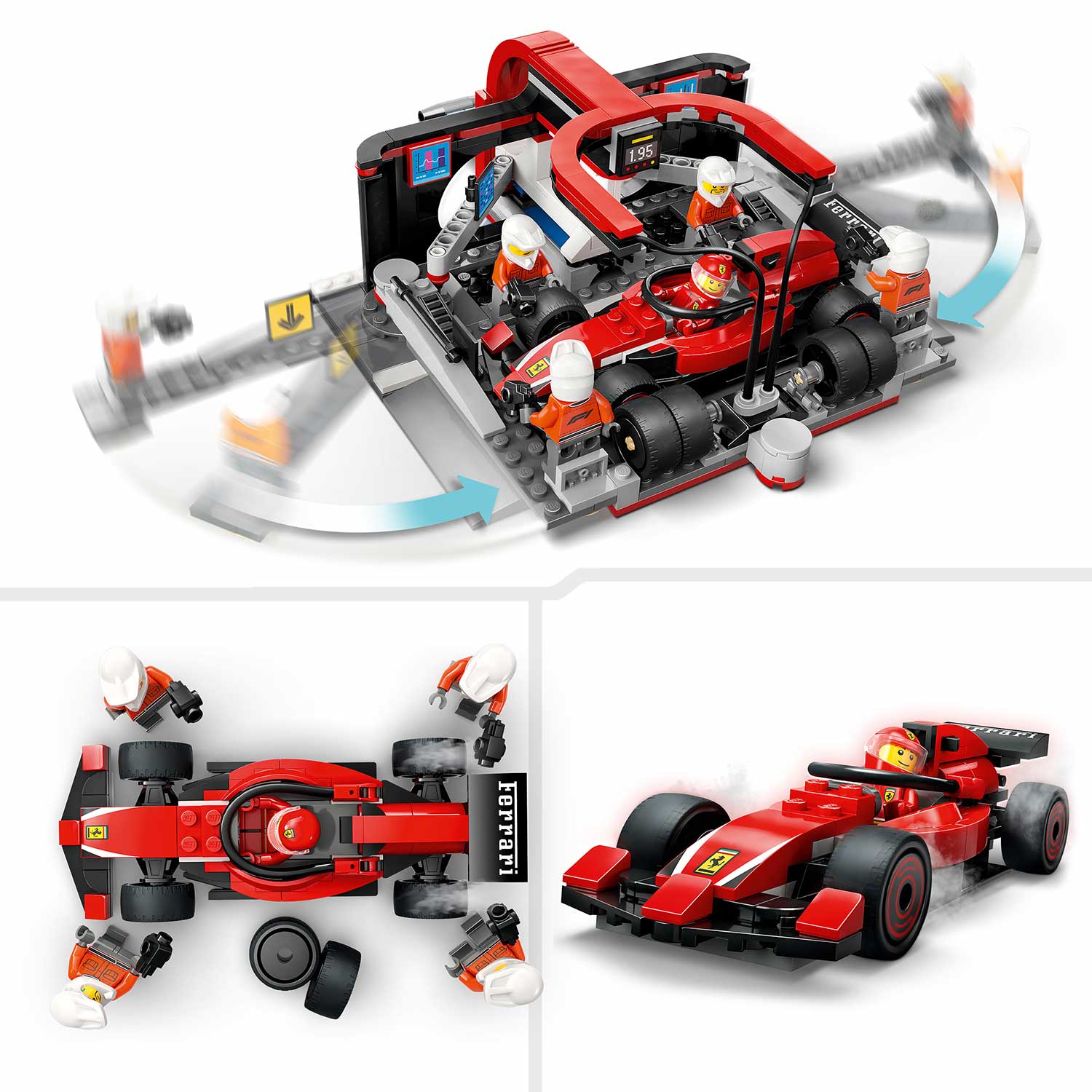 Lego City Boxe De F1 E Equipa Da Boxe Com Carro Da Ferrari 60443 ( Imagem 4 de 4 ) - Preview
