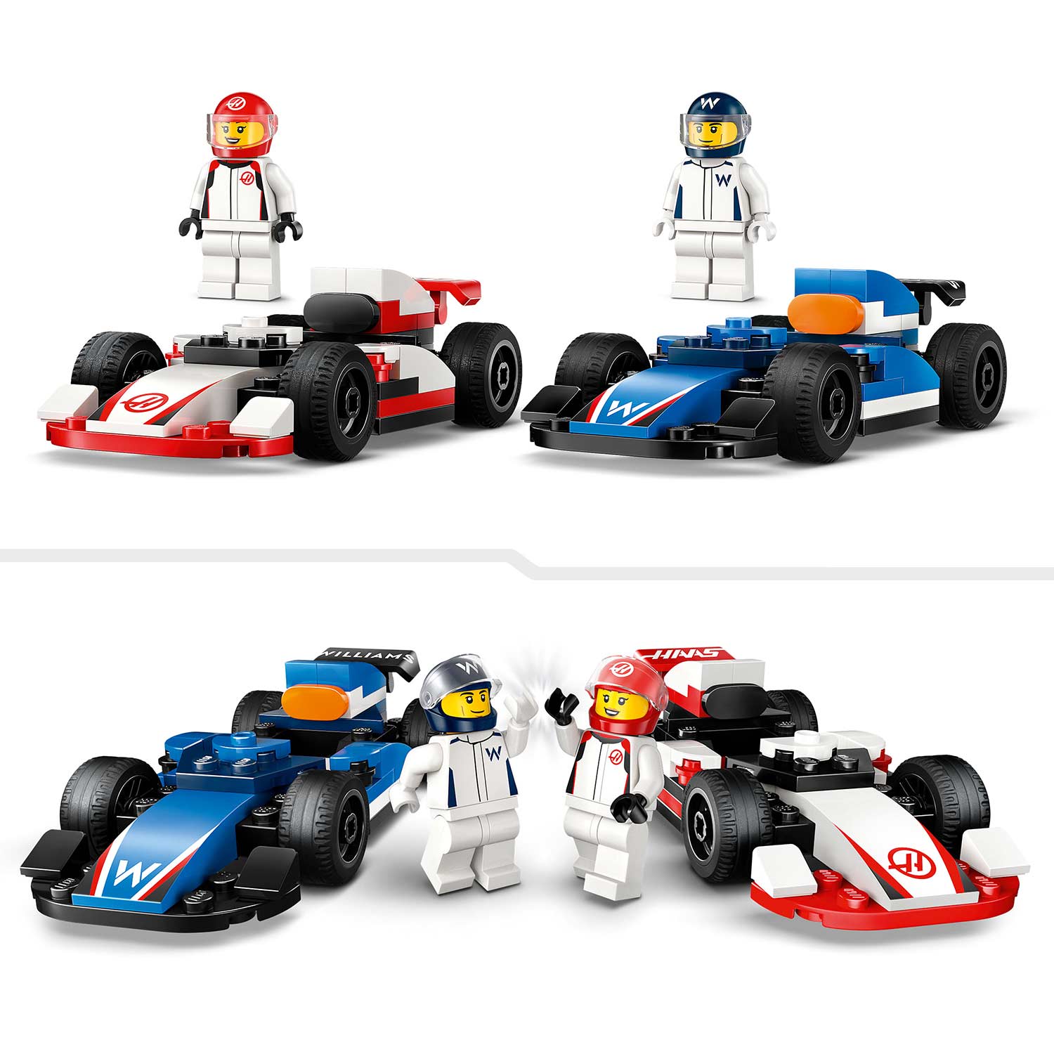 Lego City Carros De Corrida F1 Da Williams Racing E Haas F1 60464 ( Imagem 3 de 4 ) - Preview