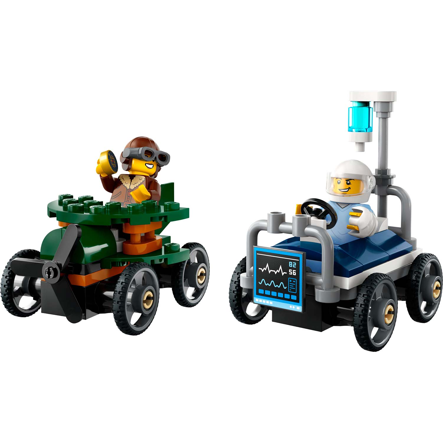 Lego City Pack De Carros De Corrida Aeronave Vs. Cama De Hospital 60459 ( Imagem 2 de 4 ) - Preview