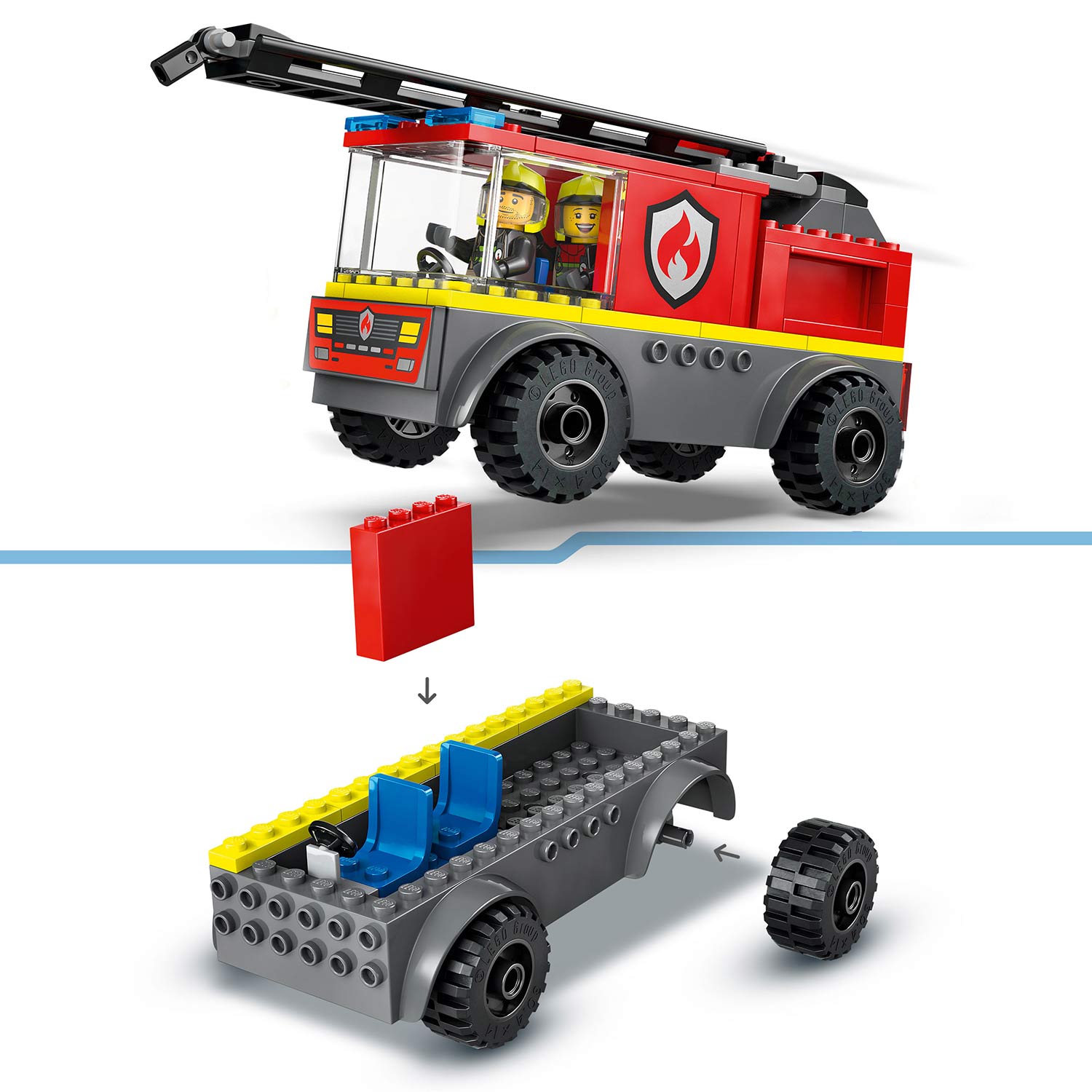 Lego City Camiao Dos Bombeiros Com Escada 60463 ( Imagem 3 de 4 ) - Preview