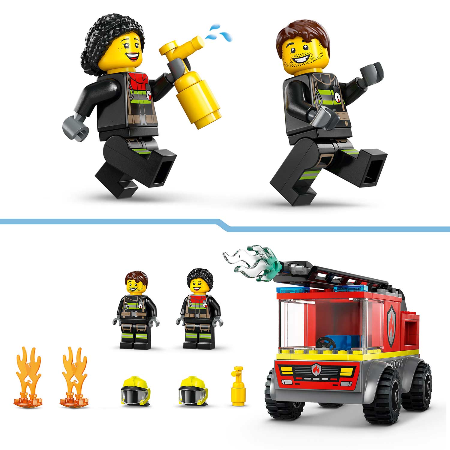 Lego City Camiao Dos Bombeiros Com Escada 60463 ( Imagem 4 de 4 ) - Preview
