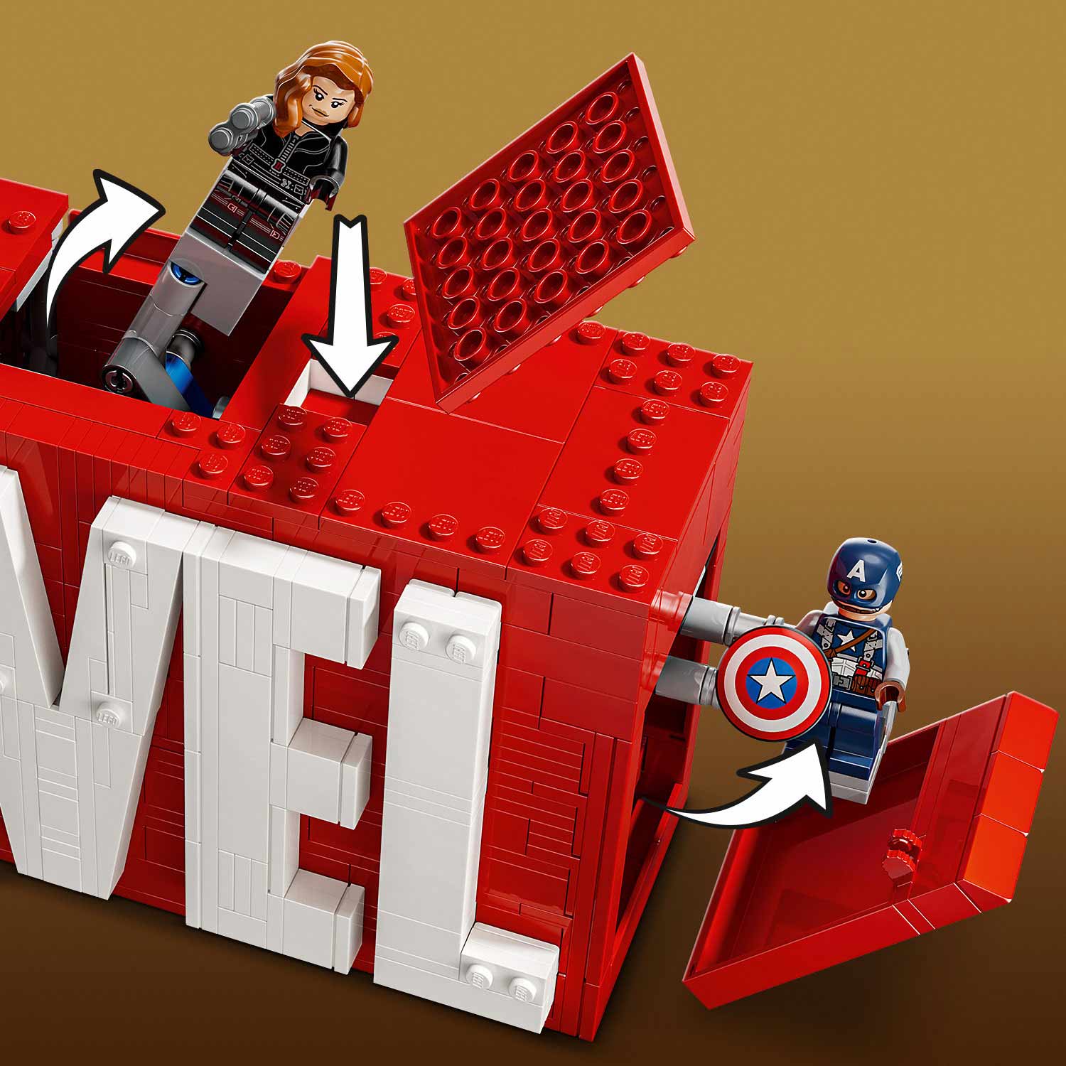 Lego Marvel Logotipo Marvel E Minifiguras 76313 ( Imagem 3 de 4 ) - Preview