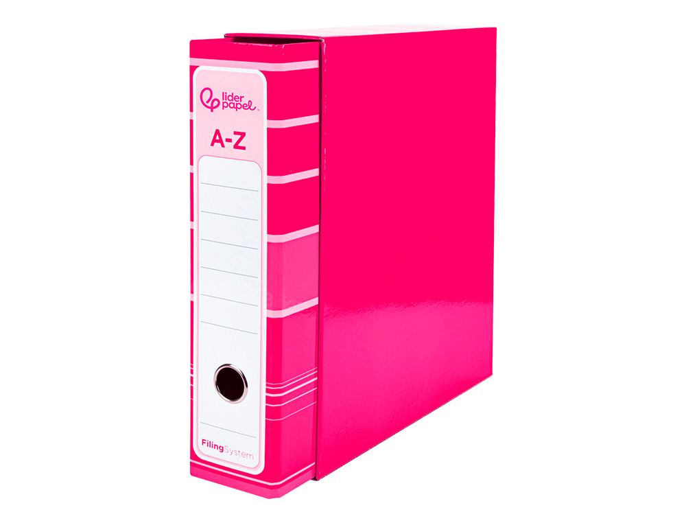 Pasta de arquivo de alavanca liderpapel filing system cartao forrado din a4 com caixa rosa ( Imagem 2 de 18 ) - Preview