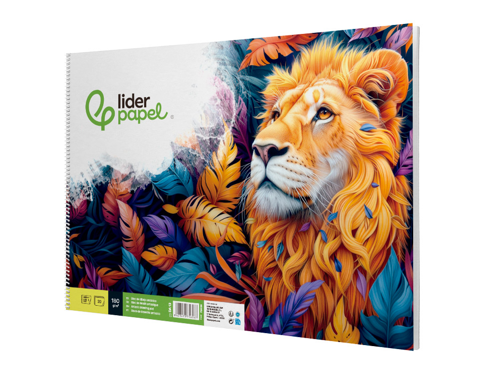 Bloco de desenho liderpapel artistico espiral 460x325mm 20 folhas 180 gr sem esquadria ( Imagem 4 de 14 ) - Preview