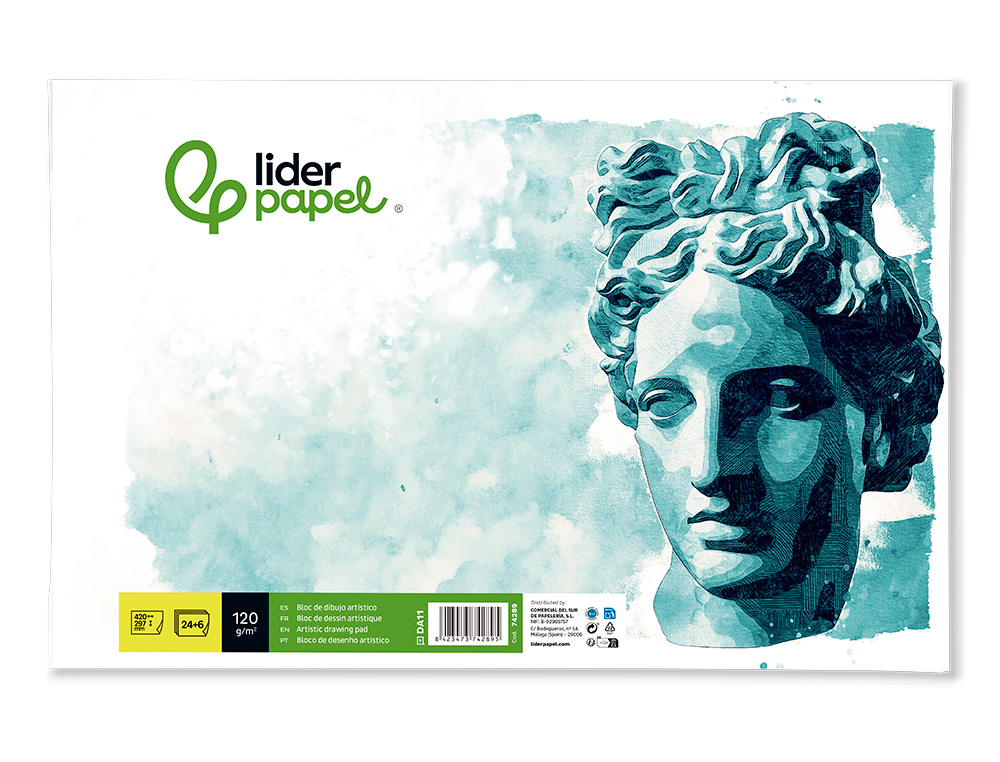 Bloco de desenho liderpapel artistico colado A3 ( Imagem 3 de 14 ) - Preview