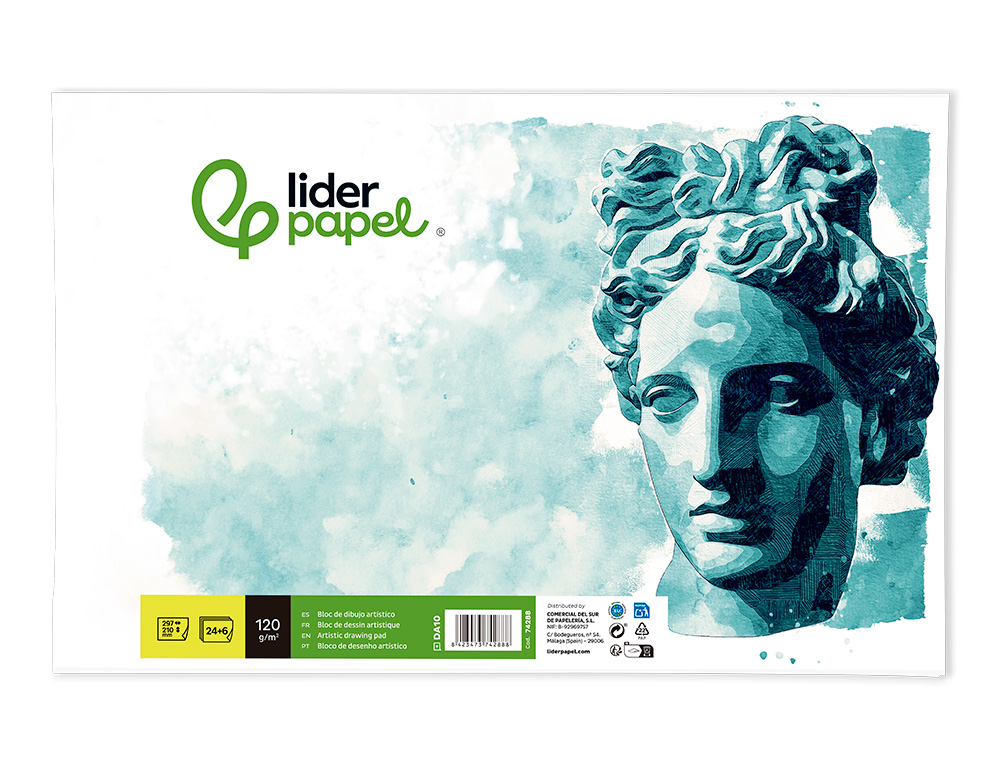Bloco de desenho liderpapel artistico colado A4 ( Imagem 3 de 14 ) - Preview