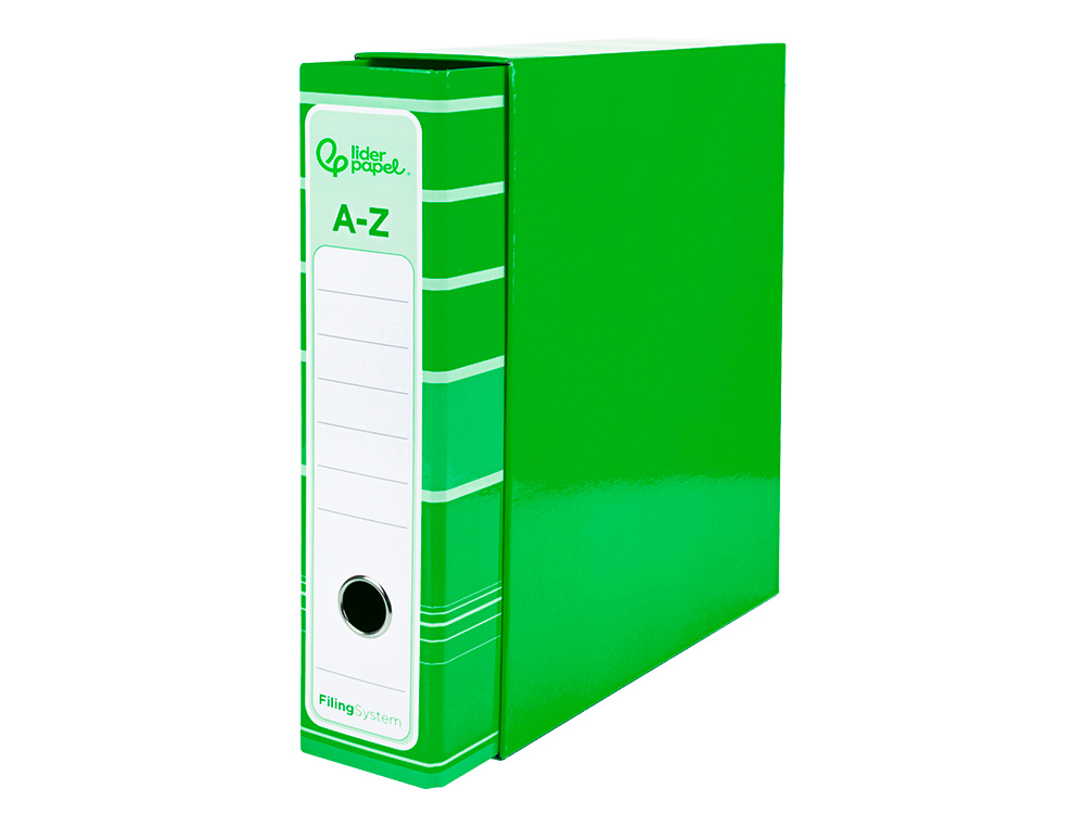 Pasta de arquivo de alavanca liderpapel filing system cartao forrado din a4 com caixa verde ( Imagem 2 de 18 ) - Preview