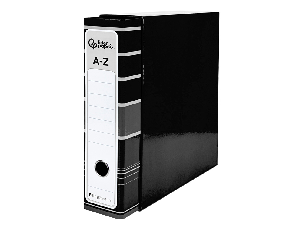 Pasta de arquivo de alavanca liderpapel filing system cartao forrado din a4 com caixa preta ( Imagem 2 de 18 ) - Preview
