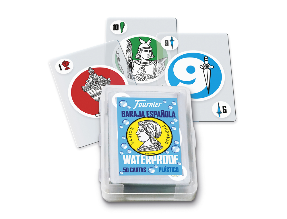 Baralho de cartas fournier waterproof plastico 50 cartas ( Imagem 2 de 5 ) - Preview