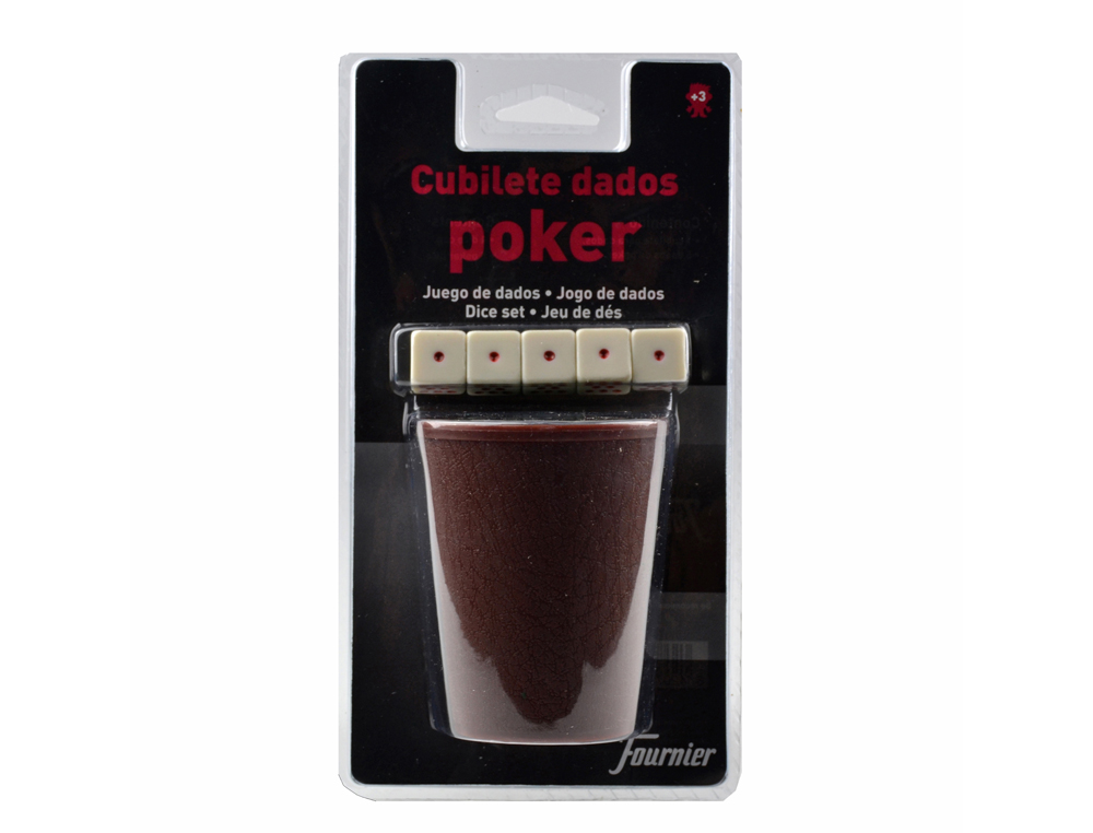 Dados poker fournier com copo em blister ( Imagem 3 de 4 ) - Preview