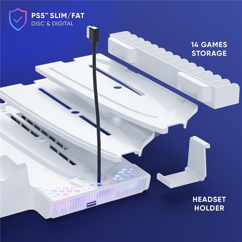 Multifunctional Omniverse Nexus 5 Stand (PS5/PS5 Slim) White ( Imagem 2 de 4 ) - Preview