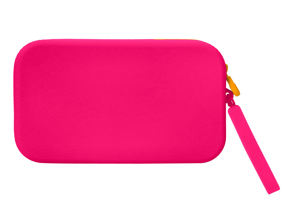 Estojo escolar antartik tropical dive silicone soft retangular 190x120x25 mm rosa fucsia ( Imagem 3 de 10 ) - Preview