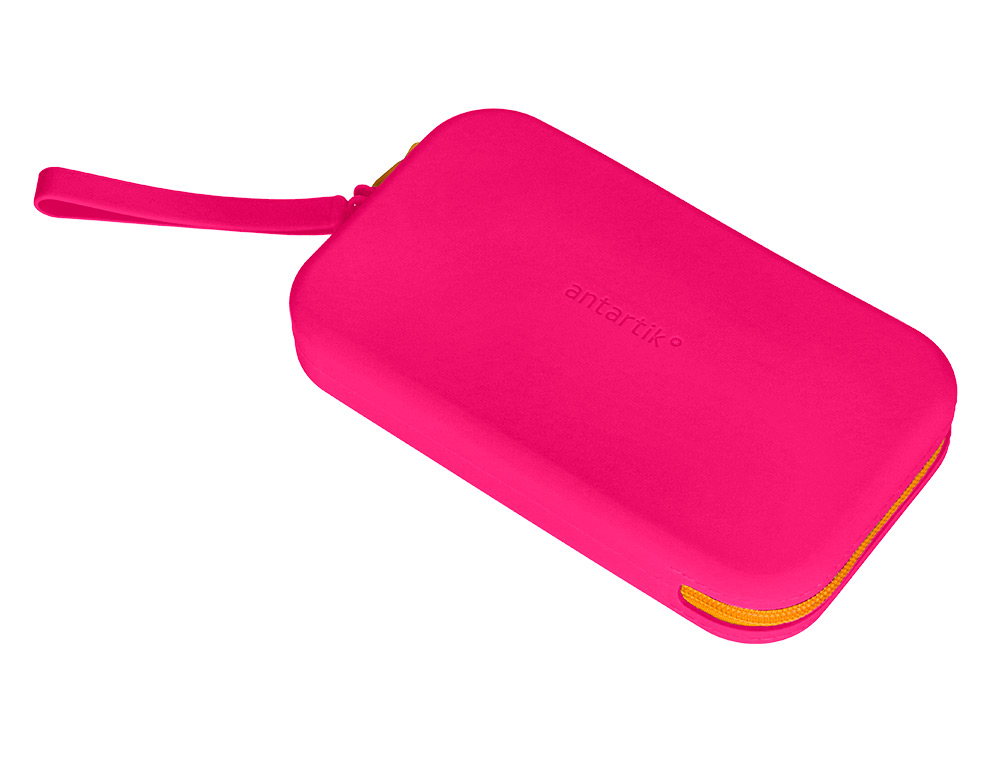 Estojo escolar antartik tropical dive silicone soft retangular 190x120x25 mm rosa fucsia ( Imagem 5 de 10 ) - Preview