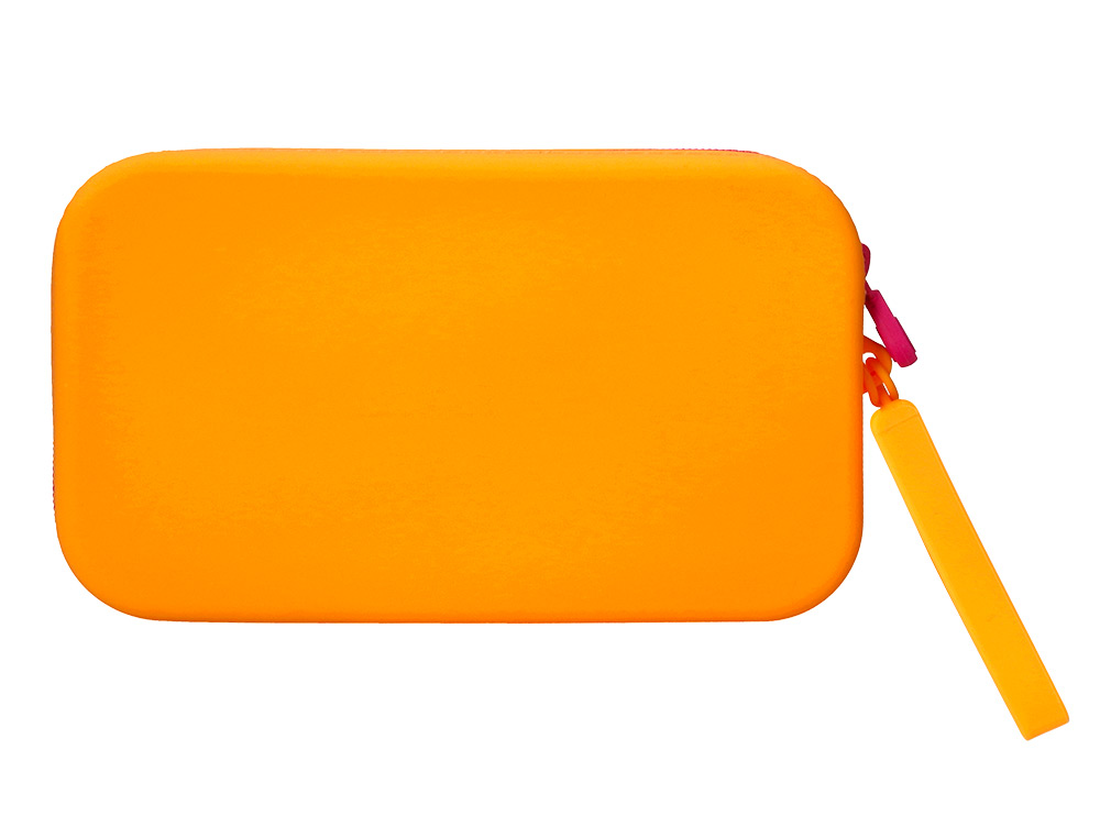 Estojo escolar antartik tropical dive silicone soft retangular 190x120x25 mm laranja ( Imagem 3 de 10 ) - Preview