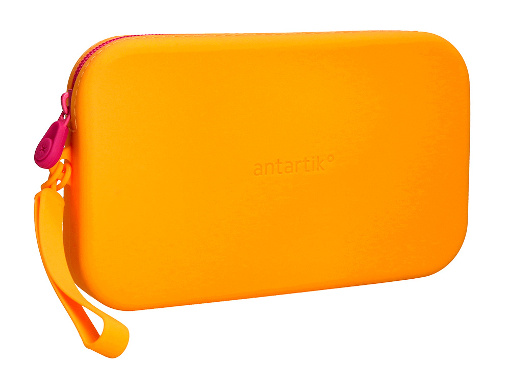 Estojo escolar antartik tropical dive silicone soft retangular 190x120x25 mm laranja ( Imagem 4 de 10 ) - Preview