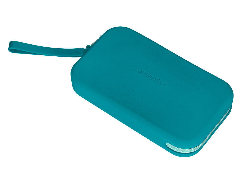 Estojo escolar antartik tropical dive silicone soft retangular 190x120x25 mm azul turquesa ( Imagem 5 de 10 ) - Preview