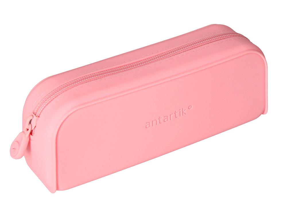 Estojo escolar antartik prisma silicone soft retangular 185x50x75 mm rosa chiclete ( Imagem 5 de 10 ) - Preview
