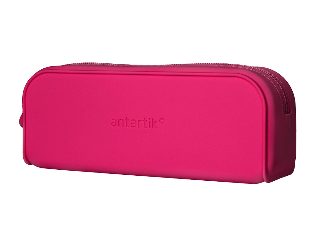Estojo escolar antartik prisma silicone soft retangular 185x50x75 mm rosa fucsia ( Imagem 4 de 10 ) - Preview