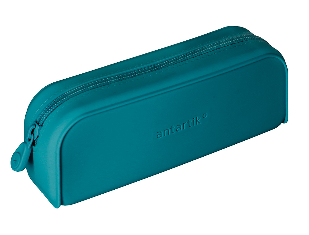 Estojo escolar antartik prisma silicone soft retangular 185x50x75 mm azul turquesa ( Imagem 5 de 10 ) - Preview