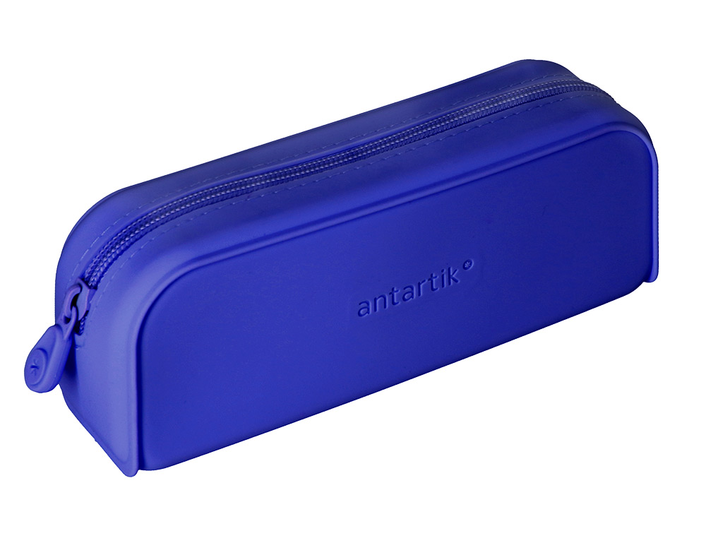 Estojo escolar antartik prisma silicone soft retangular 185x50x75 mm azul escuro ( Imagem 5 de 10 ) - Preview
