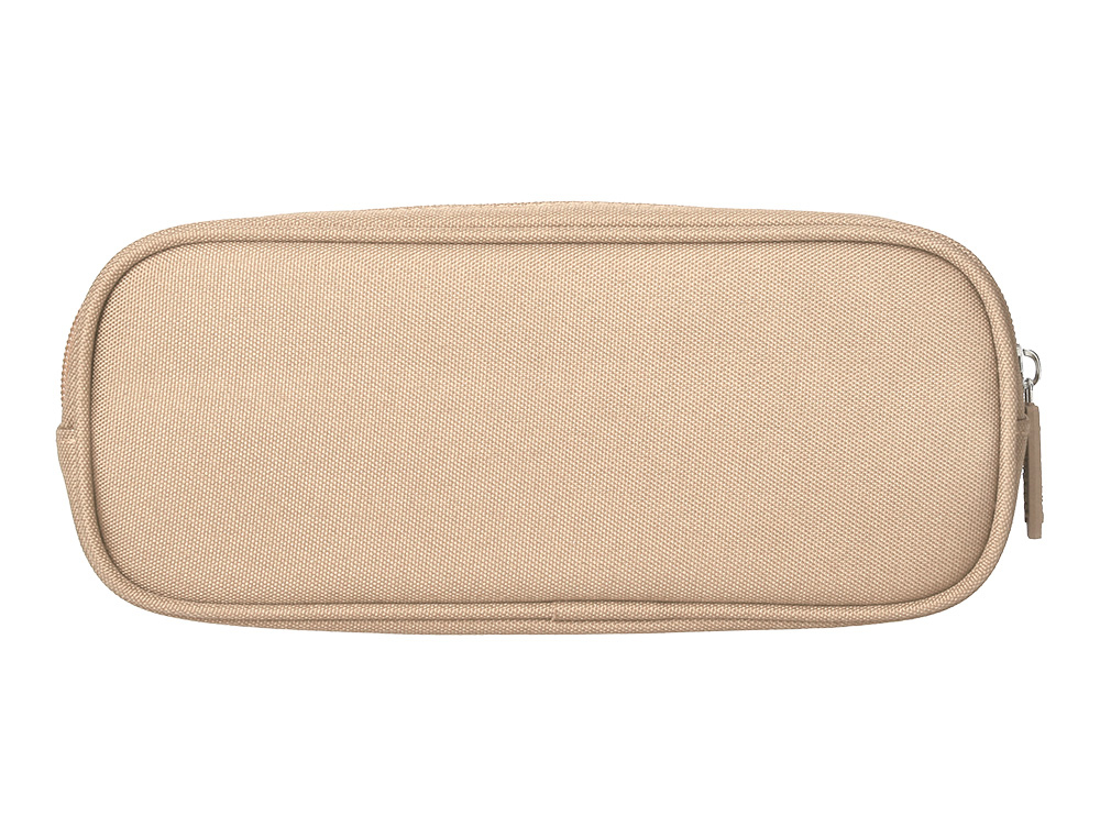 Estojo escolar liderpapel classic ovalado 2 fechos com bolso frontal 210x90 mm creme ( Imagem 4 de 9 ) - Preview