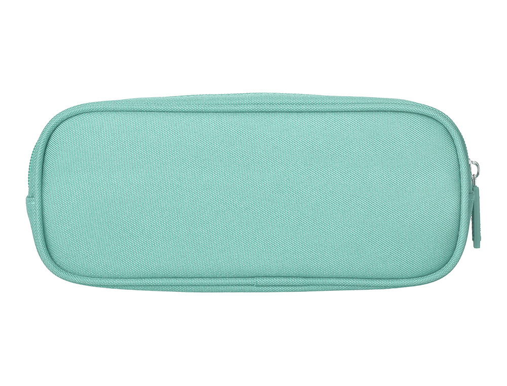 Estojo escolar liderpapel classic ovalado 2 fechos com bolso frontal 210x90 mm verde ( Imagem 4 de 9 ) - Preview