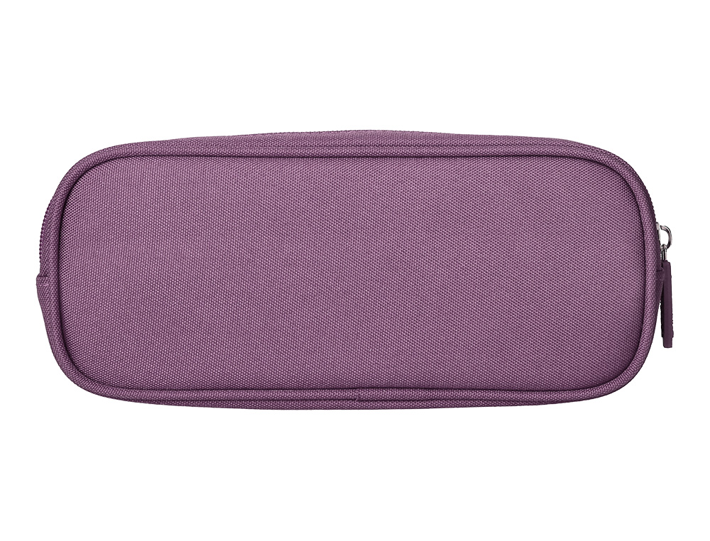 Estojo escolar liderpapel classic ovalado 2 fechos com bolso frontal 210x90 mm roxo ( Imagem 4 de 9 ) - Preview