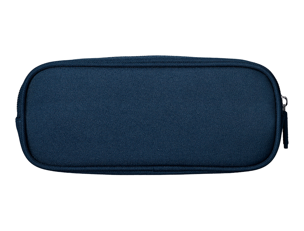 Estojo escolar liderpapel classic ovalado 2 fechos com bolso frontal 210x90 mm azul marinho ( Imagem 4 de 9 ) - Preview