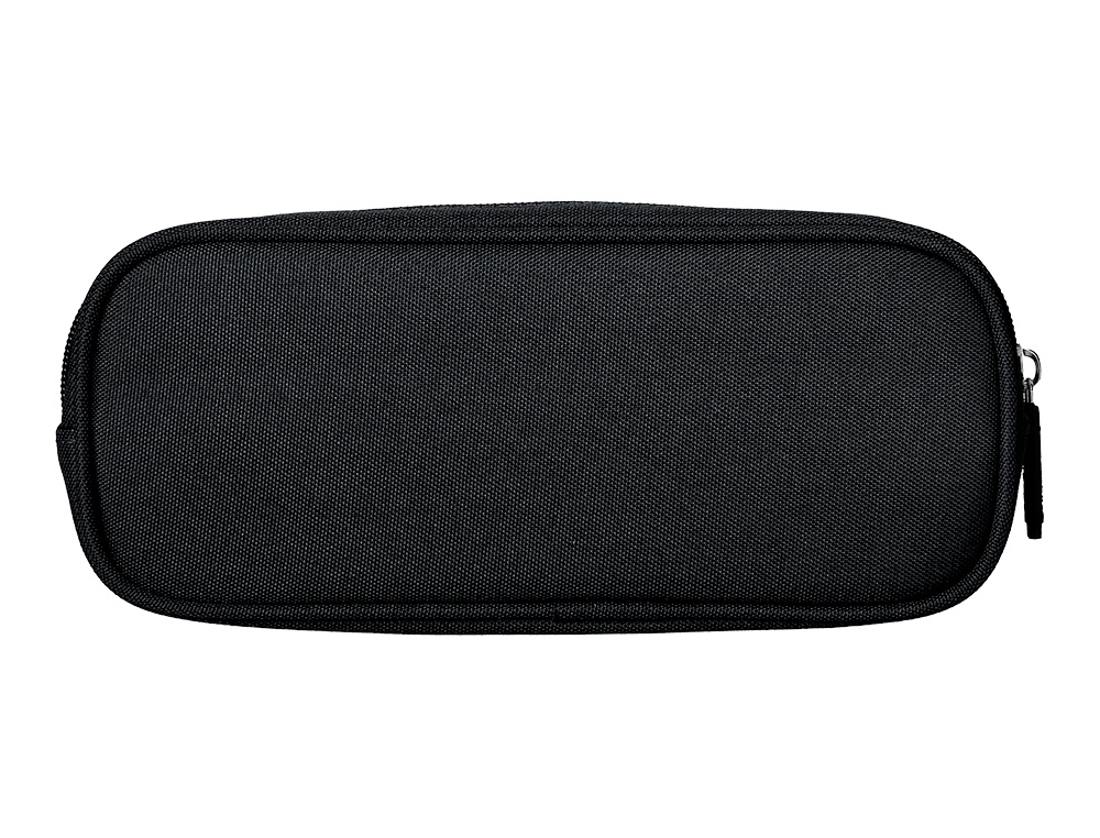 Estojo escolar liderpapel classic ovalado 2 fechos com bolso frontal 210x90 mm preto ( Imagem 4 de 9 ) - Preview